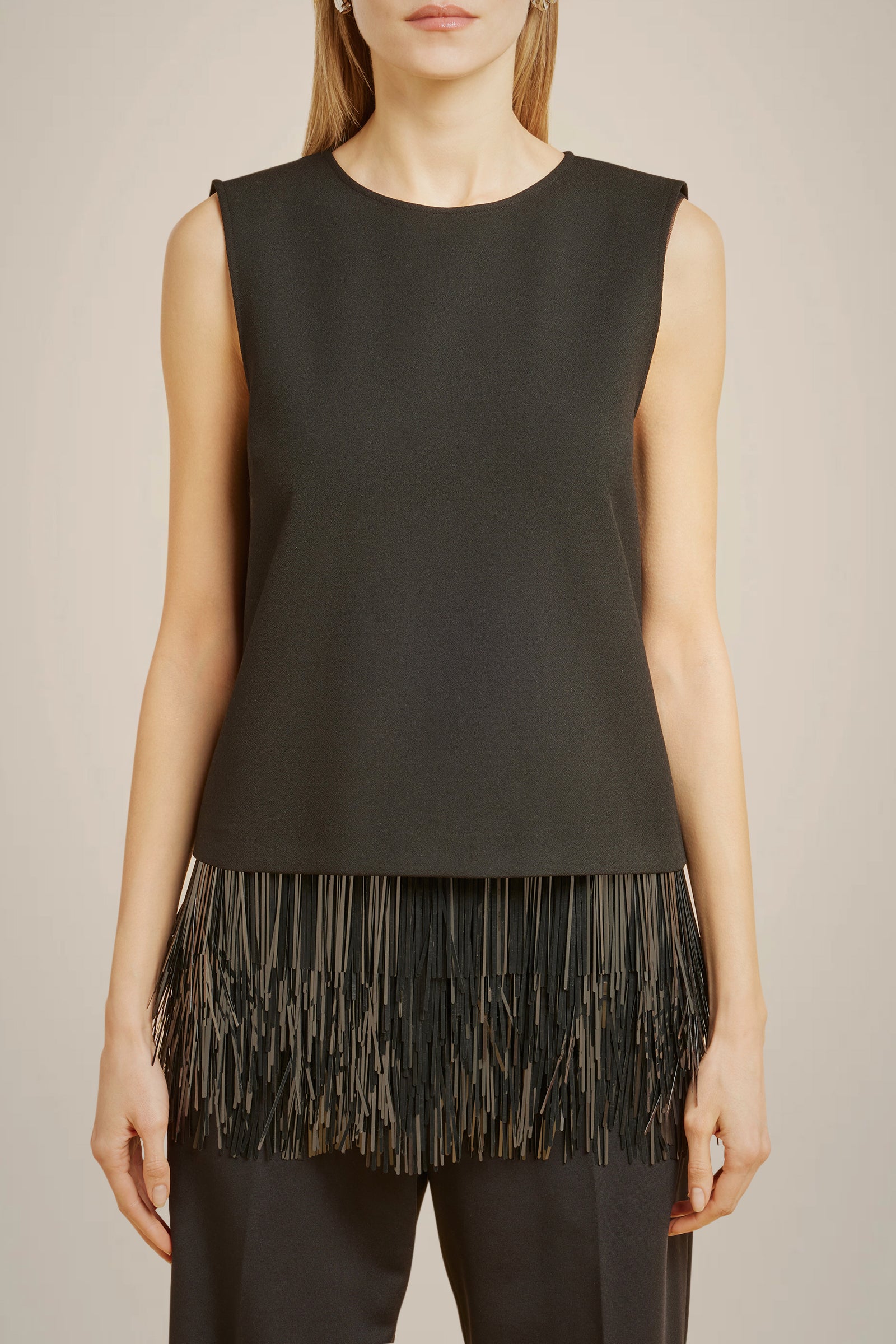 SEQUIN FRINGED BLOUSE