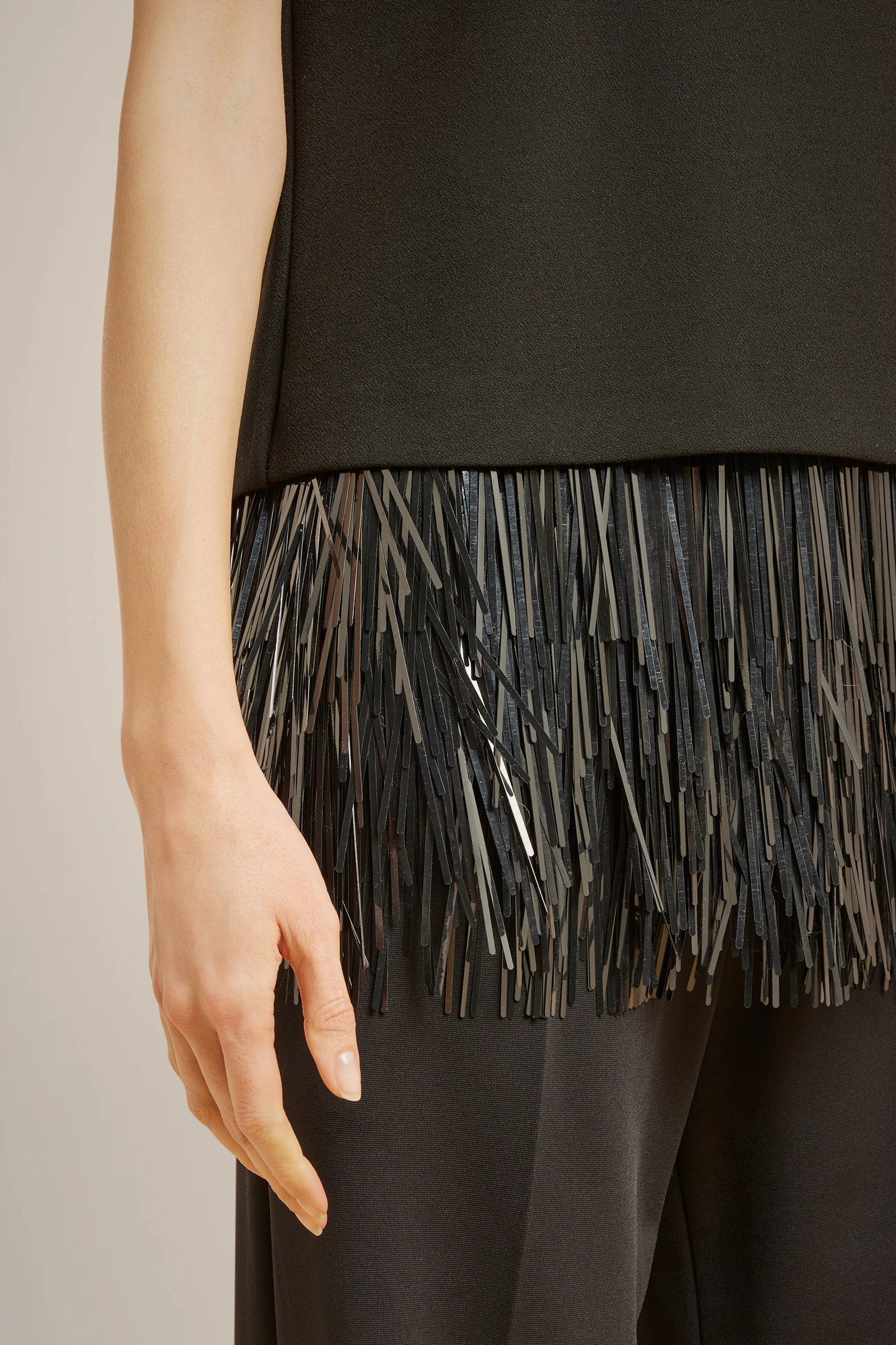 SEQUIN FRINGED BLOUSE