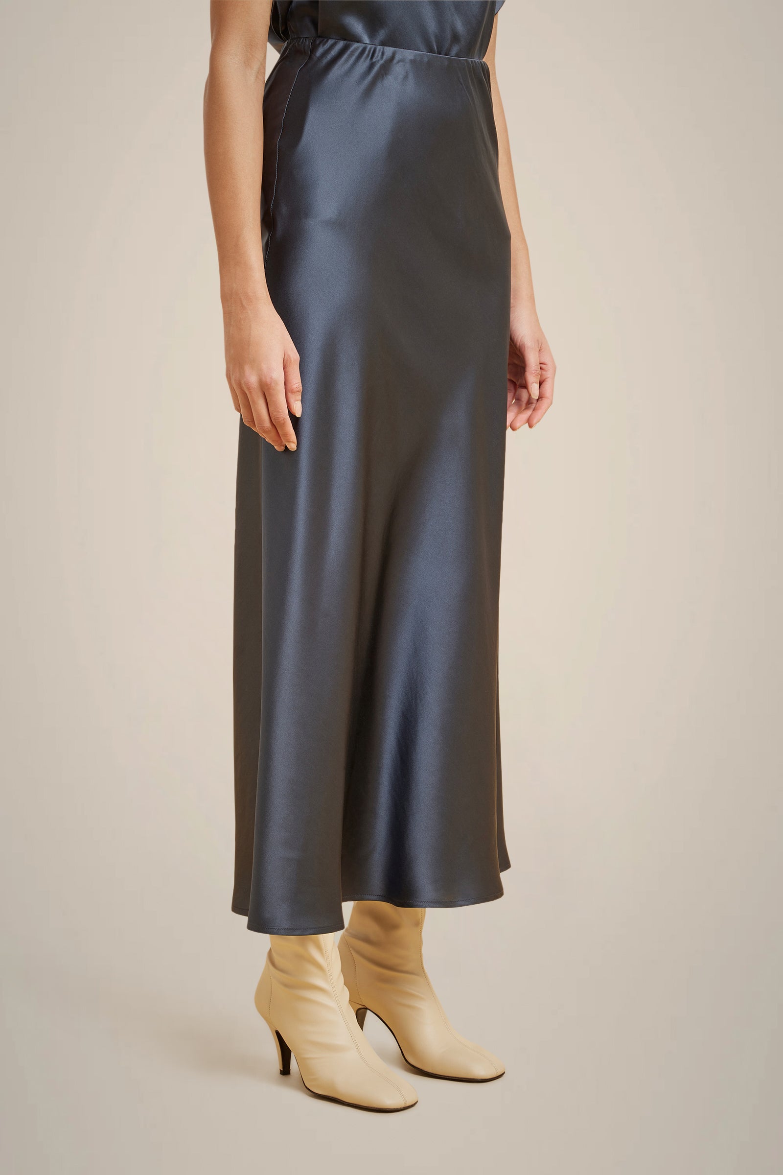 100% SILK SATIN SKIRT