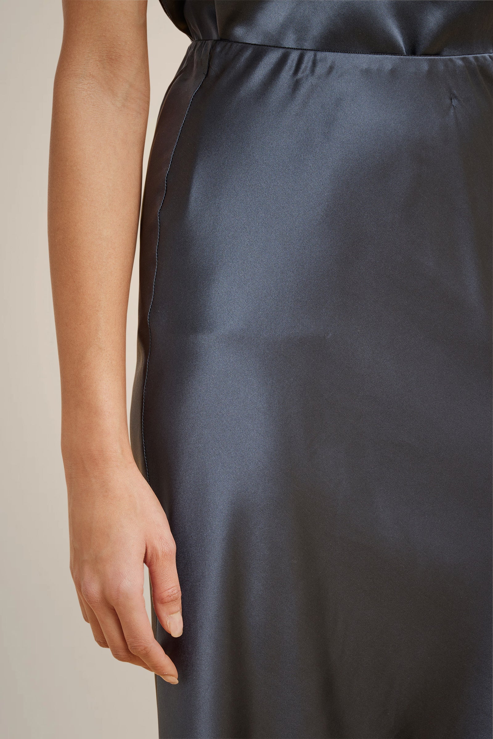 100% SILK SATIN SKIRT