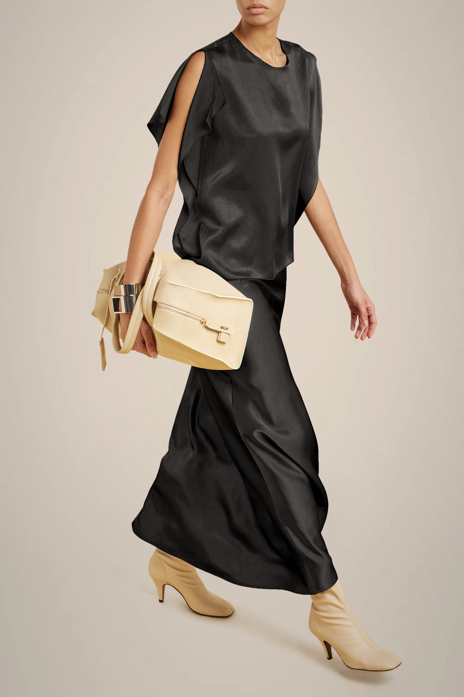 100% SILK SATIN SKIRT