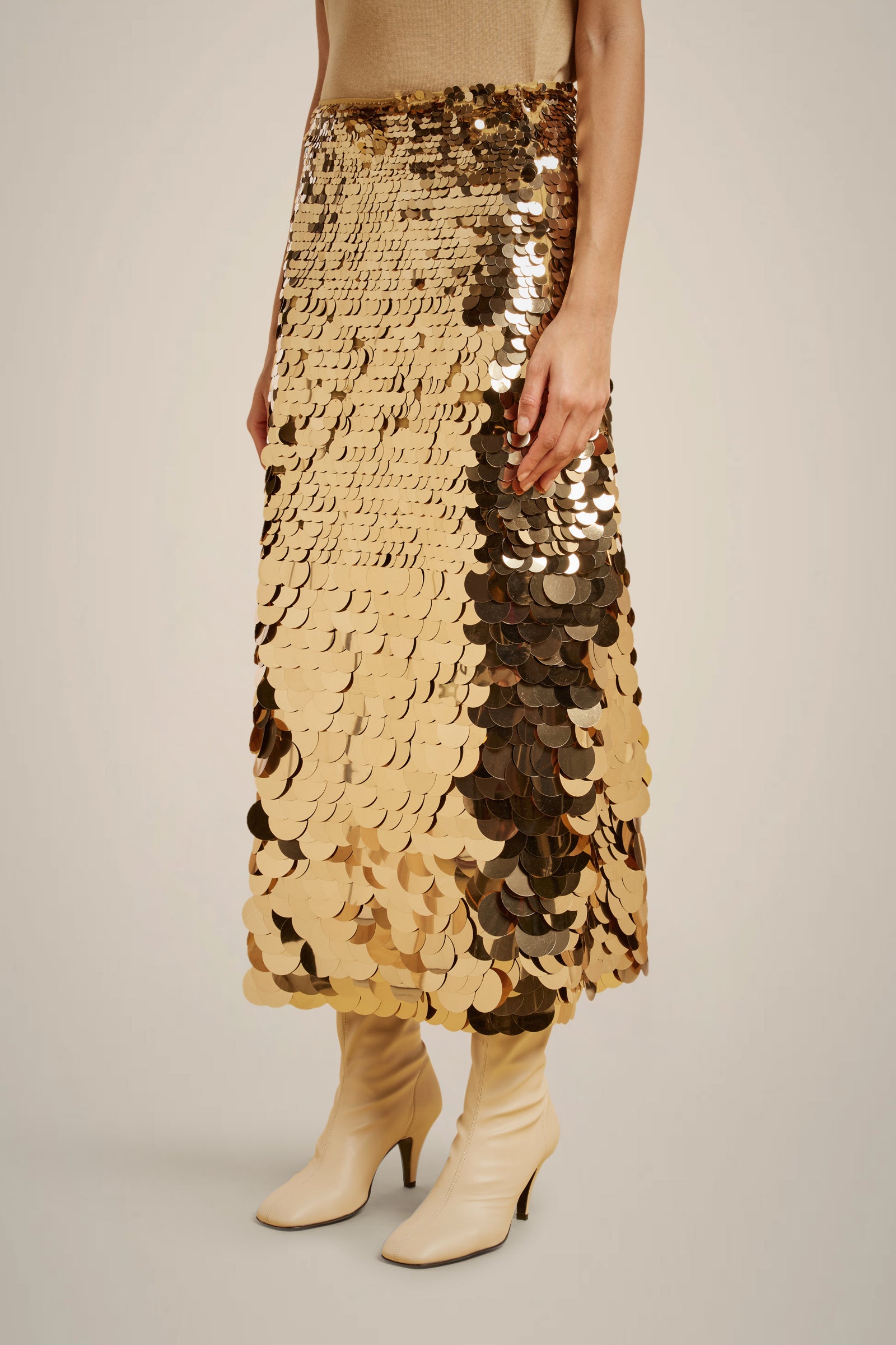 MACRO SEQUIN SKIRT