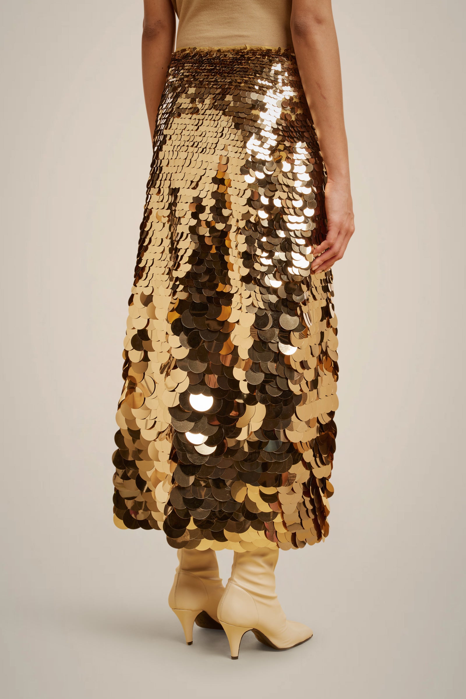 MACRO SEQUIN SKIRT
